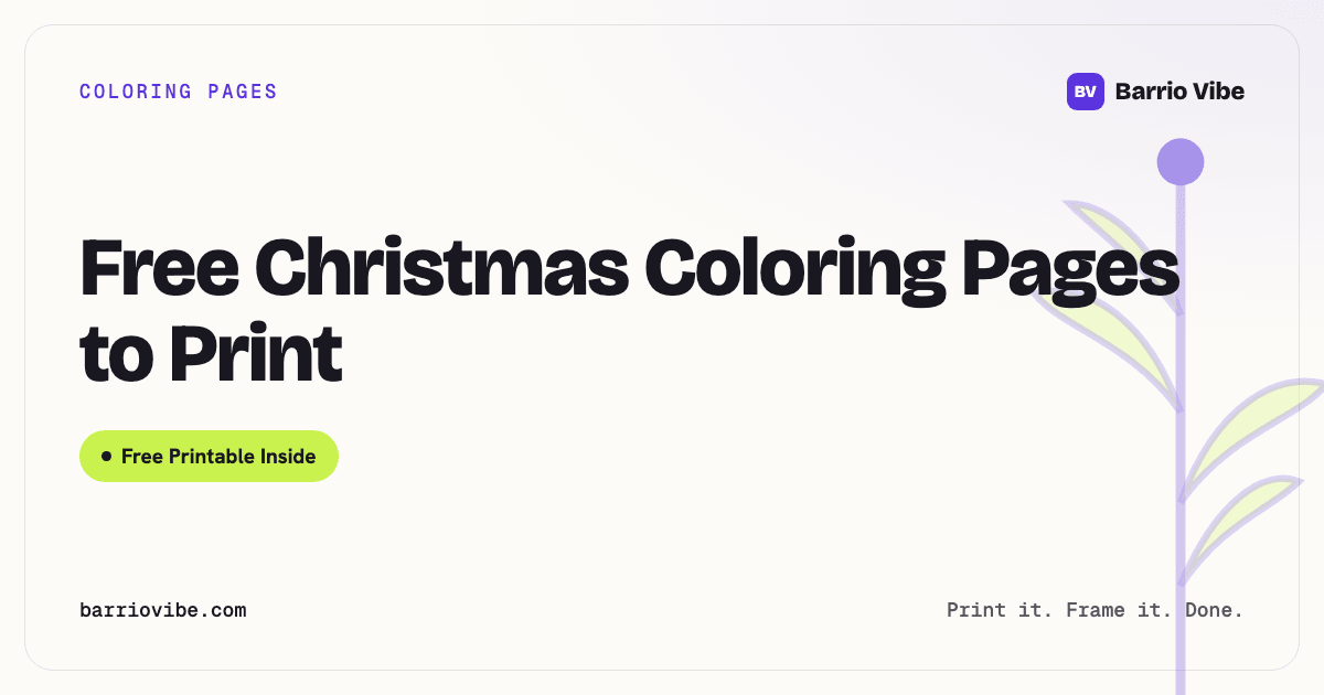 Free Christmas Coloring Pages to Print