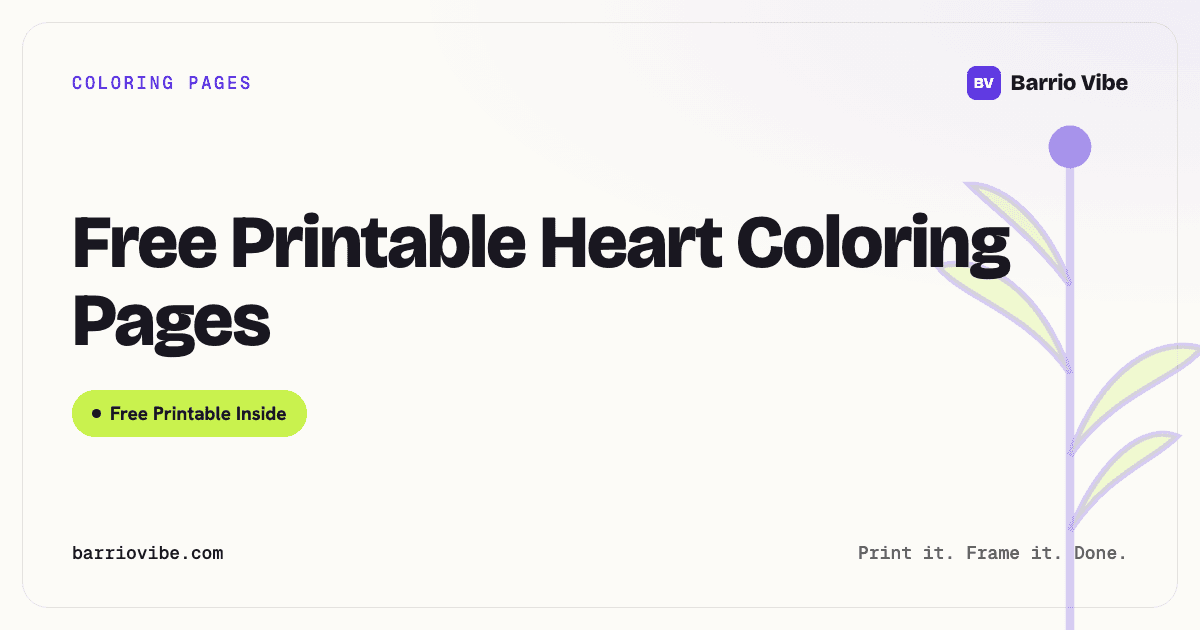 Free Printable Heart Coloring Pages