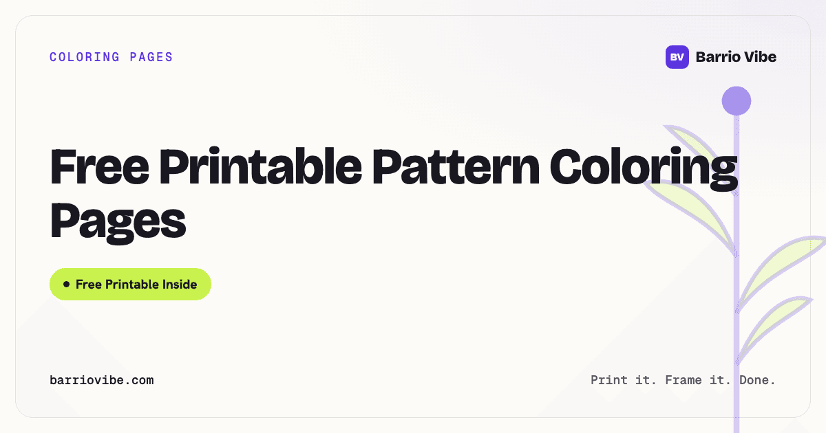 Free Printable Pattern Coloring Pages