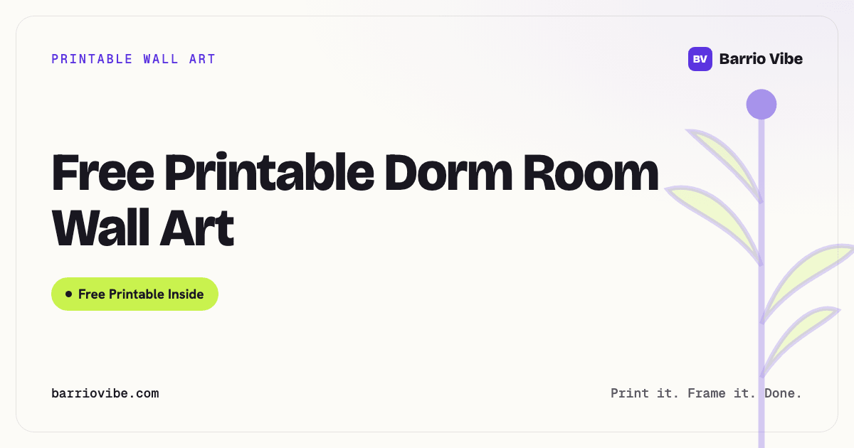 Free Printable Dorm Room Wall Art