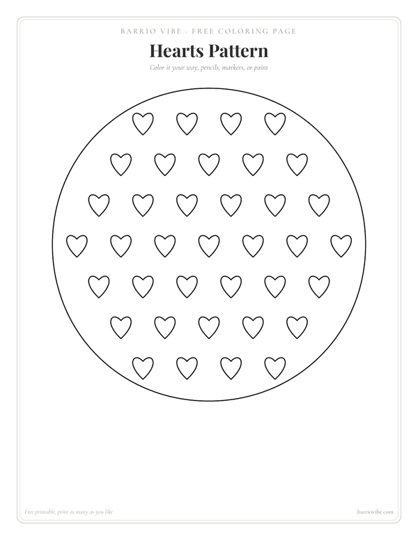 Preview of Hearts Pattern