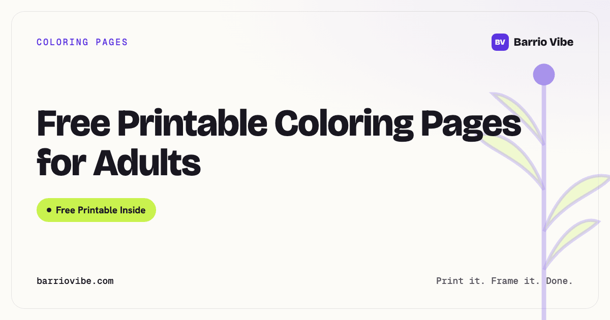 Free Printable Coloring Pages for Adults