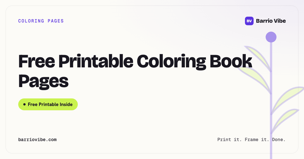 Free Printable Coloring Book Pages