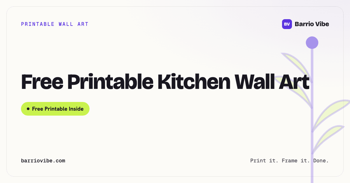 Free Printable Kitchen Wall Art