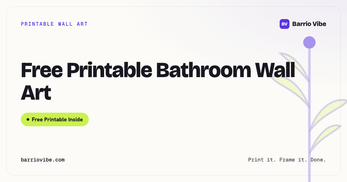Free Printable Bathroom Wall Art