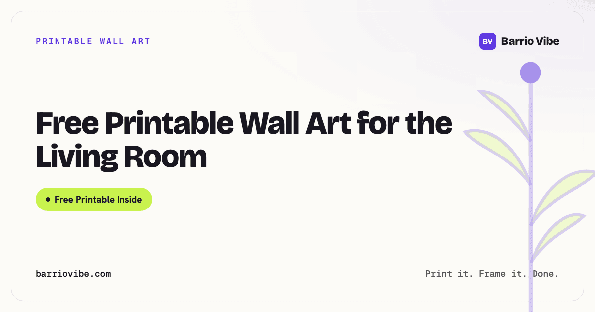 Free Printable Wall Art for the Living Room
