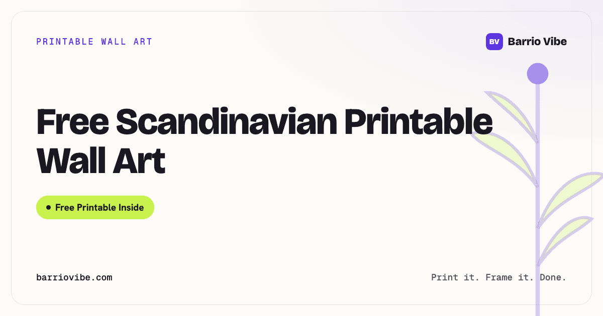 Free Scandinavian Printable Wall Art